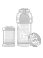 Twistshake Антиколиковая пластиковая бутылочка 180мл белая