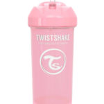 Twistshake Поильник с трубочкой пастельно-розовый 360мл