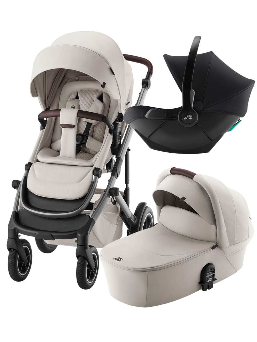 Britax Roemer Коляска 3 в 1 Smile 5Z Lux Soft Taupe + Baby-Safe Core Space Black — изображение 1