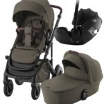 Britax Roemer Коляска 3 в 1 Smile 5Z Lux Urban Olive + Baby-Safe Pro Deep Black