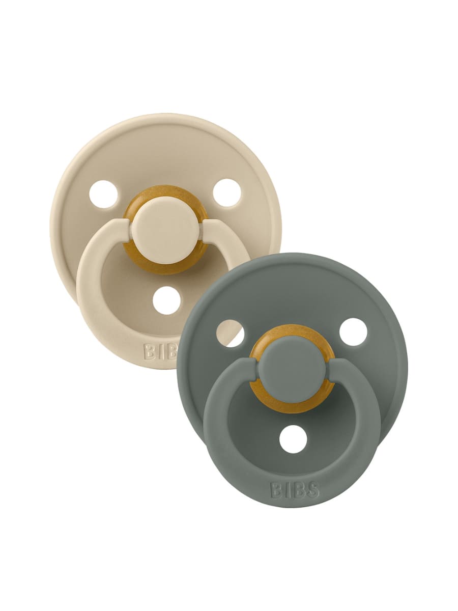 Colour 2 Pack - Vanilla Pine BIBS Набор из 2-х пустышек Colour Latex Vanilla/Pine 0-6 месяцев — изображение 1