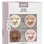 BIBS Набор из 4-х пустышек Colour Latex Ivory/Blush/Woodchuck/Blossom 0-6 месяцев
