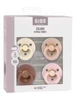 BIBS Набор из 4-х пустышек Colour Latex Ivory/Blush/Woodchuck/Blossom 0-6 месяцев