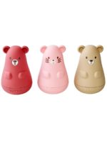 Nattou Набор игрушек для купания Silicon Toy Berry Pink/Light Pink/Sand