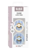 BIBS Набор из 2-х пустышек Studio Colour Block Latex Baby Blue/Dusty Blue 6-18 месяцев — изображение 3