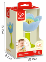 Hape Погремушка-прорезыватель на присоске Голубой цветок — изображение 8