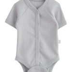 Mimibaby Боди с коротким рукавом серое