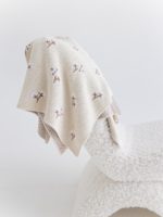 Mimibaby Плед вязаный Хлопок молочный 105х85см — изображение 3