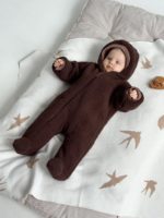 ToucanKids Комбинезон и шапка из шерпы Teddy шоколад