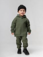 Bodo Костюм из футера с начесом (кофта с капюшоном, брюки) хаки — изображение 3