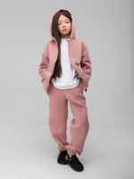 Bodo Костюм из футера с начесом (кофта с капюшоном, брюки) пудровый