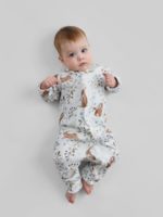 Happy Baby Набор из 2-х комбинезонов-слипов оливково-белый — изображение 2