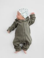 Happy Baby Набор из 2-х комбинезонов-слипов оливково-белый — изображение 3
