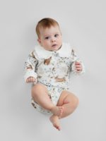Happy Baby Набор из 3-х боди с длинным рукавом бело-голубой — изображение 2