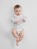 Happy Baby Набор из 3-х боди с длинным рукавом бело-голубой — изображение 6