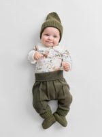 Happy Baby Ползунки вязаные темно-зеленые — изображение 3