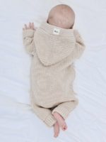 Mimibaby Комбинезон из шерсти мериноса бежевый — изображение 5