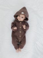 Mimibaby Комбинезон из шерсти мериноса кофейный — изображение 2