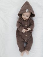Mimibaby Комбинезон из шерсти мериноса кофейный — изображение 4