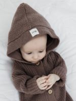 Mimibaby Комбинезон из шерсти мериноса кофейный — изображение 3