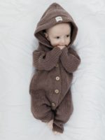 Mimibaby Комбинезон из шерсти мериноса кофейный — изображение 5