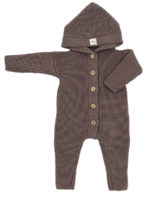 Mimibaby Комбинезон из шерсти мериноса кофейный