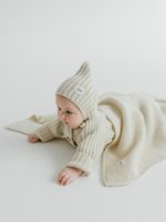 Mimibaby Плед из шерсти мериноса Соты молочный 90х90см — изображение 2