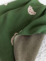 Mimibaby Плед вязаный Мишки оливковый 105х85см — изображение 2