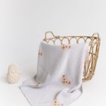 Mimibaby Плед вязаный Мишки стальной 105х85см