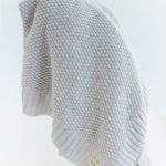 Mimibaby Плед вязаный Райс стальной 105х90см
