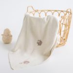 Mimibaby Плед вязаный Ёжики молочный 105х85см