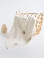 Mimibaby Плед вязаный Ёжики молочный 105х85см