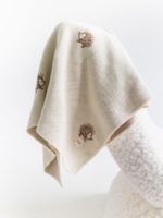 Mimibaby Плед вязаный Ёжики молочный 105х85см — изображение 4
