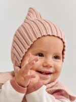 Mimibaby Шапка из шерсти мериноса Эльф пудровая — изображение 3