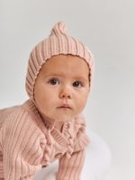Mimibaby Шапка из шерсти мериноса Эльф пудровая — изображение 2