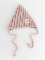 Mimibaby Шапка из шерсти мериноса Эльф пудровая — изображение 5
