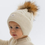 Mimibaby Шапка из шерсти мериноса молочная