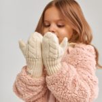 Mimibaby Варежки из шерсти мериноса молочные