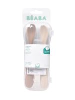 Beaba Набор из 2-х эргономичных ложек для первого прикорма 1st Age Cotton Clay/Praline — изображение 5