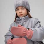 Bodo Варежки Softshell серо-розовые