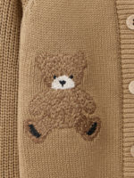 Happy Baby Кардиган вязаный Bear бежевый — изображение 10
