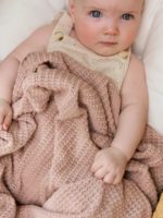 Loomknits Плед вязаный пудровый 108х108см — изображение 2