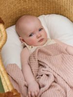 Loomknits Плед вязаный пудровый 108х108см — изображение 3