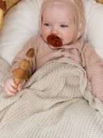 Loomknits Плед вязаный топленое молоко 108х108см — изображение 2