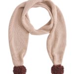 Loomknits Шарф с помпонами бежевый