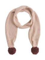Loomknits Шарф с помпонами бежевый