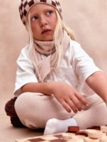Loomknits Шарф с помпонами бежевый — изображение 3
