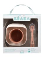 Beaba Набор посуды (2 тарелки на присоске, стакан, ложка) Terracotta — изображение 5
