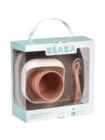 Beaba Набор посуды (2 тарелки на присоске, стакан, ложка) Terracotta — изображение 6
