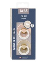 BIBS Набор из 2-х пустышек Colour Glow Latex Anatomical Blush/Vanilla 0-6 месяцев — изображение 4
